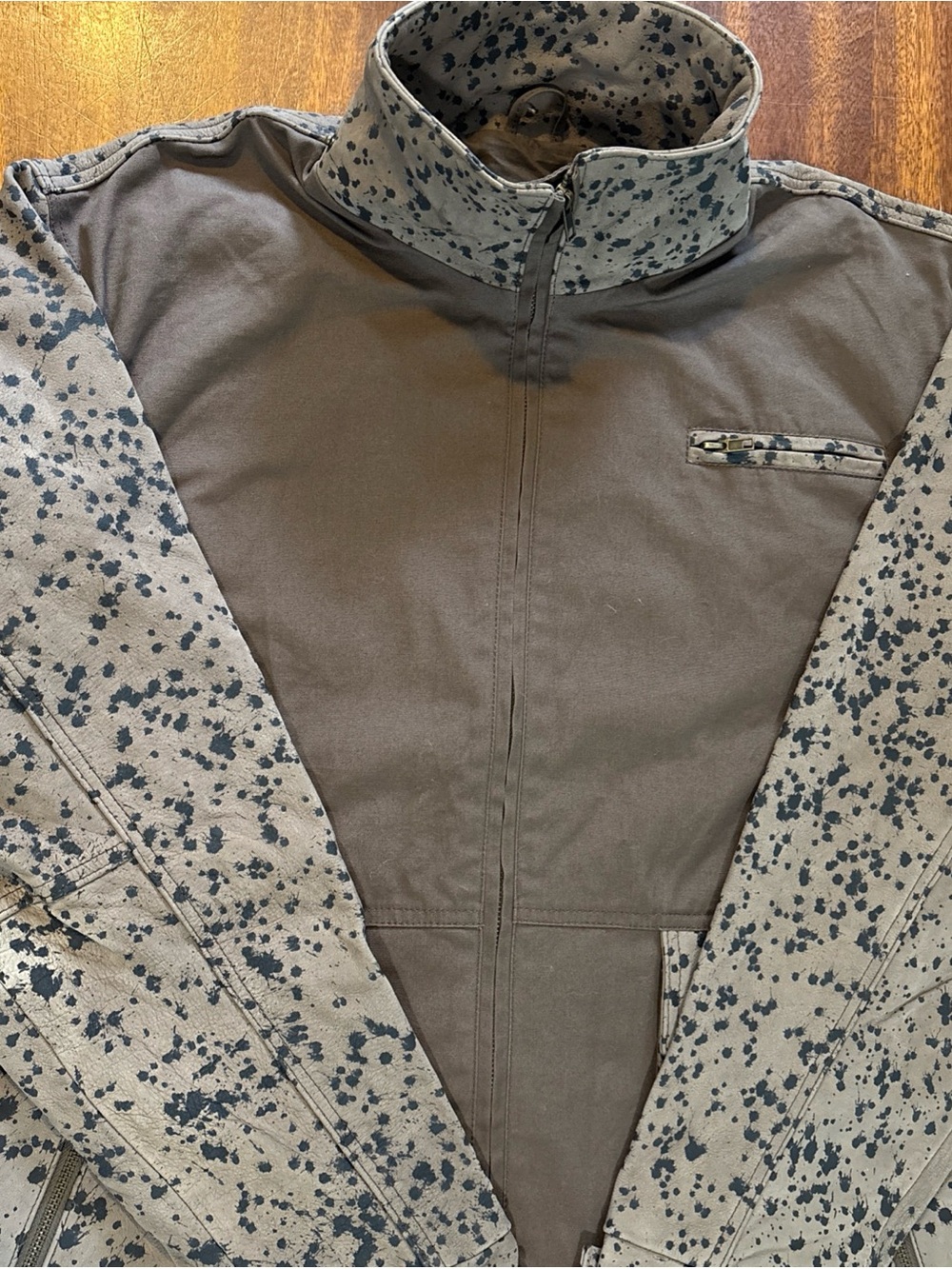 LORO PIANA STORM JACKET LEATHER COTTON Sz L  NO HOOD “”Read Description”